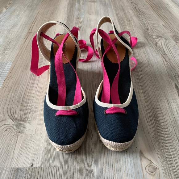 J. Crew Shoes - J. Crew Ankle Strapped Wedges